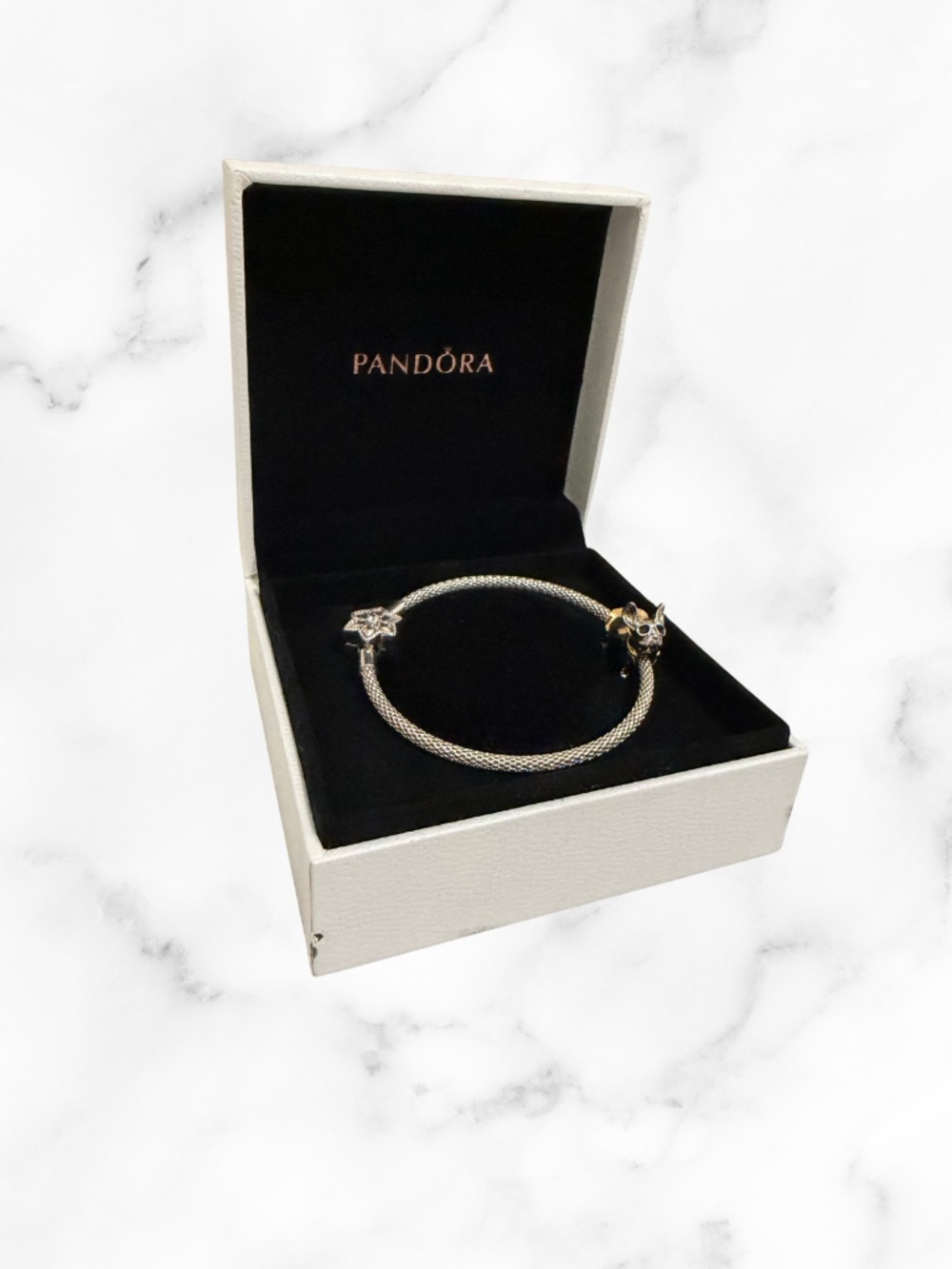 Pandora Excellent Condition Flying French Bulldog Charm Bracelet